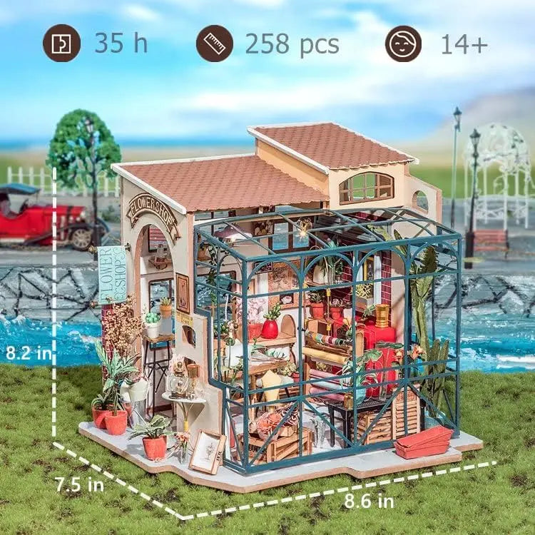 Mini House DIY Dollhouse Kit with Furnitures Accessories 1:24 Scale