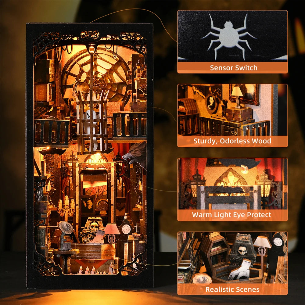 Gothic style Halloween Bookshelf