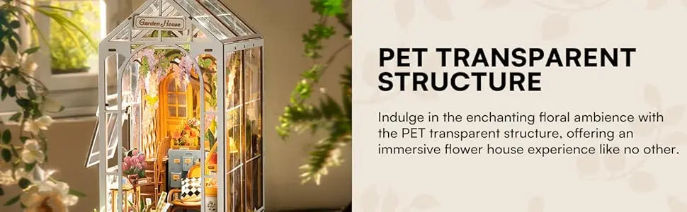 Garden Shed DIY Book Nook Kit with Furniture and LED Lamp 3D