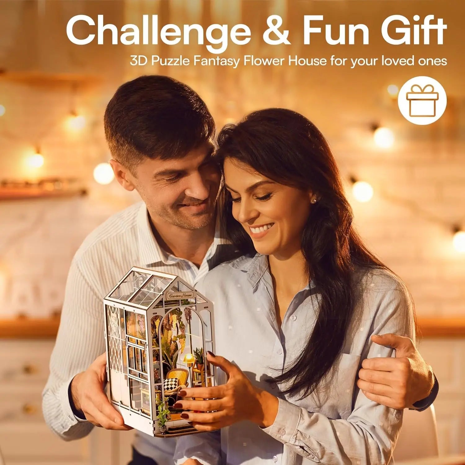 Garden Shed DIY Book Nook Kit with Furniture and LED Lamp 3D