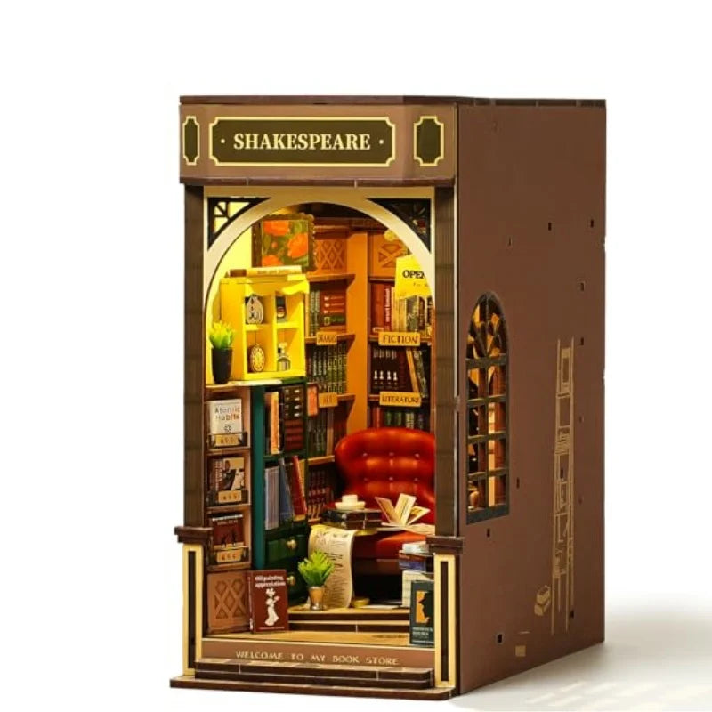 DIY Book Nook Kits Bookstore with Lights