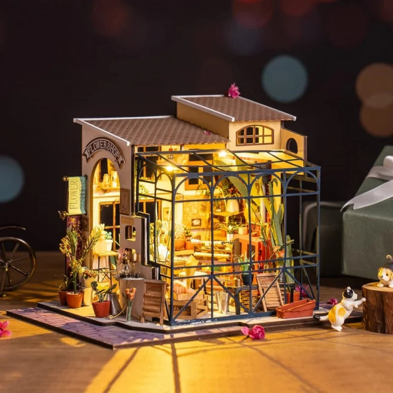 Mini House DIY Dollhouse Kit with Furnitures Accessories 1:24 Scale
