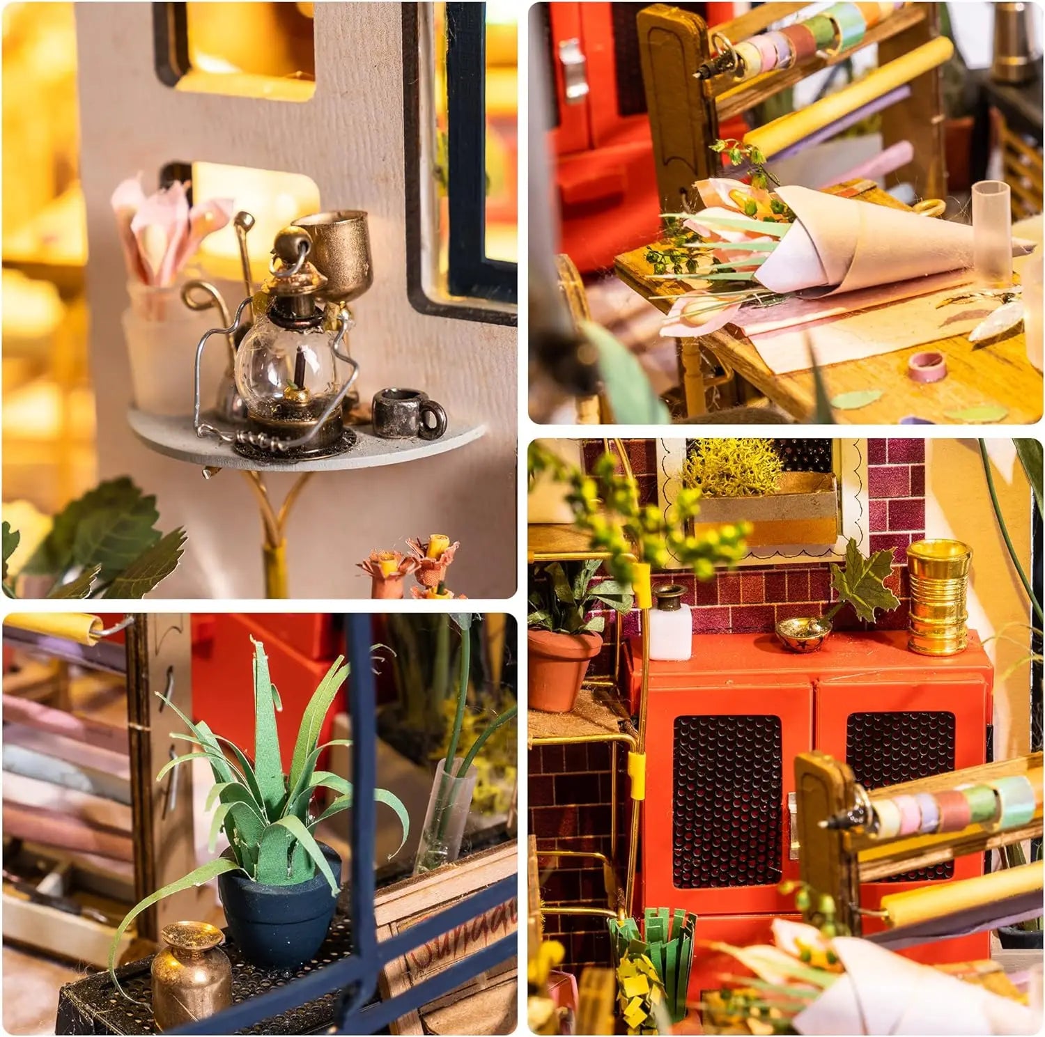 Mini House DIY Dollhouse Kit with Furnitures Accessories 1:24 Scale
